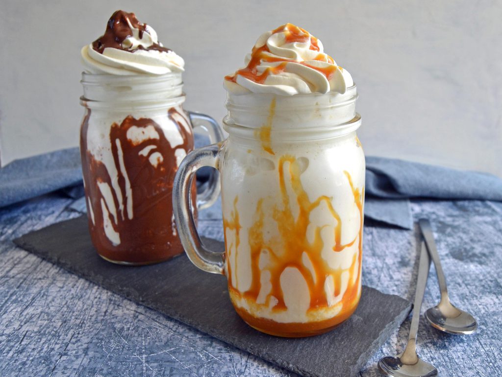 Iceblend – opskrift med karamel eller chokolade.