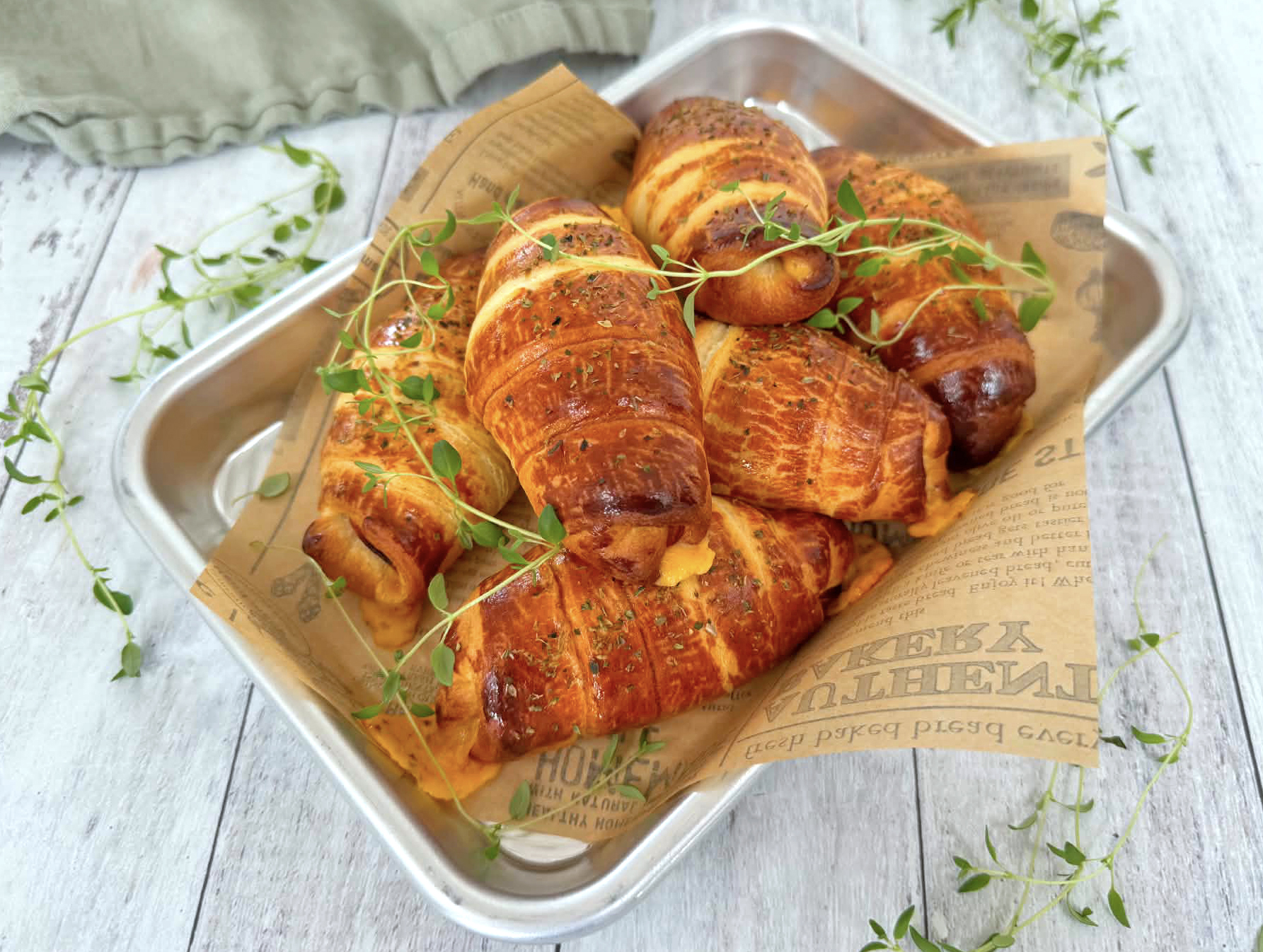 Opskrift på pizza croissant med ost og pepperoni - en virkelig nem snack