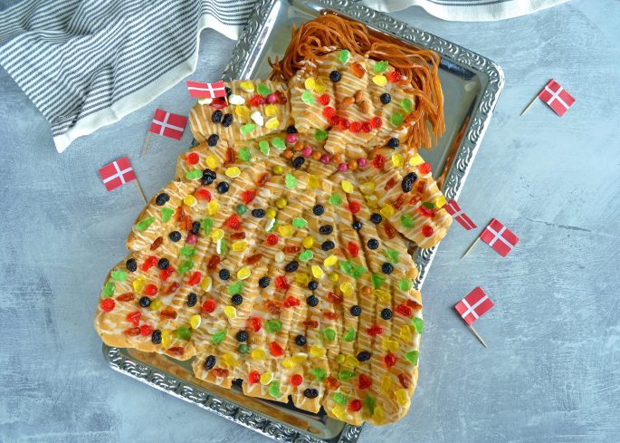 Opskrift vandbakkelse kagemand eller kagekone pyntet med glasur og slik